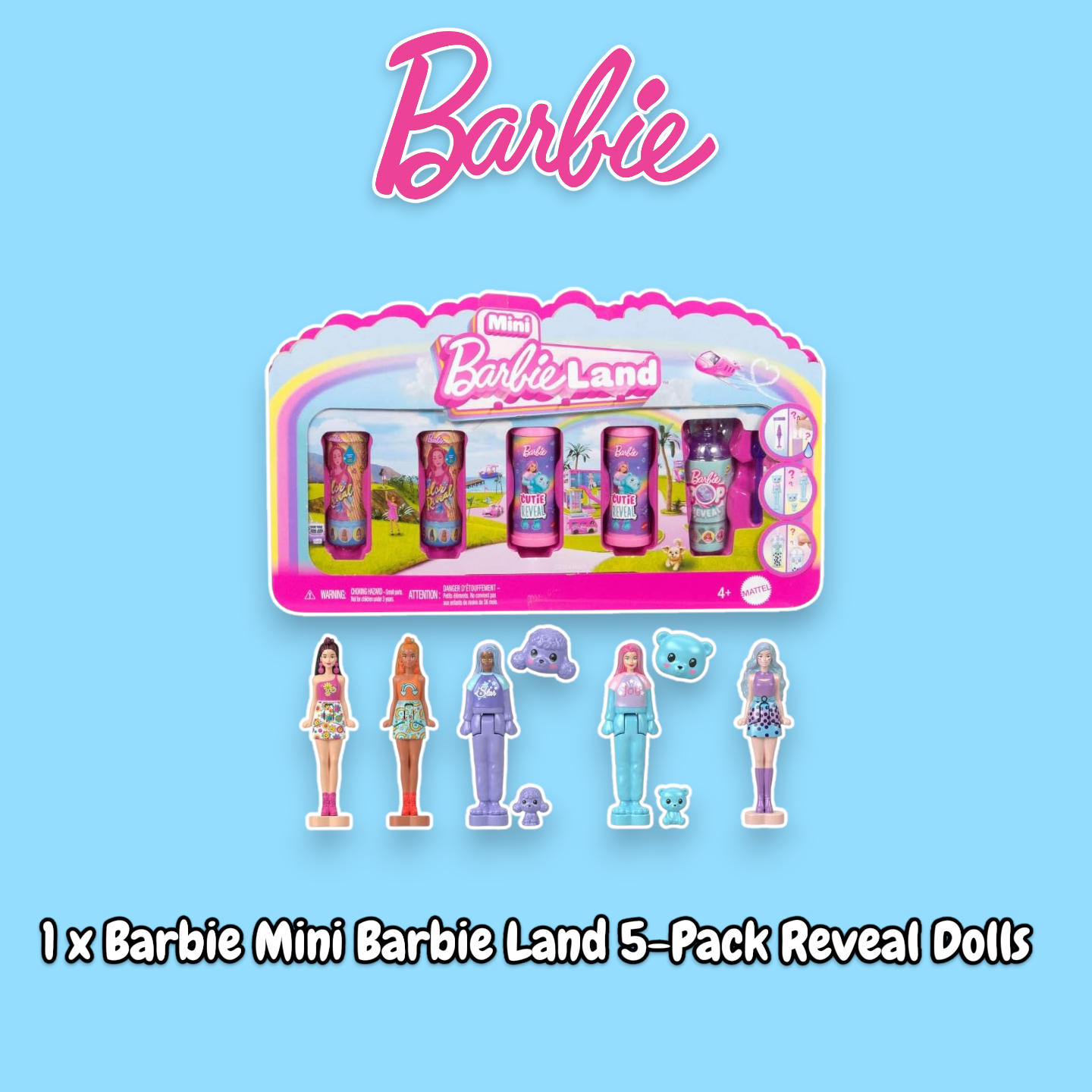 Barbie 5 Item Bundle inc Dolls, Playsets and Accessories RRP £83.95