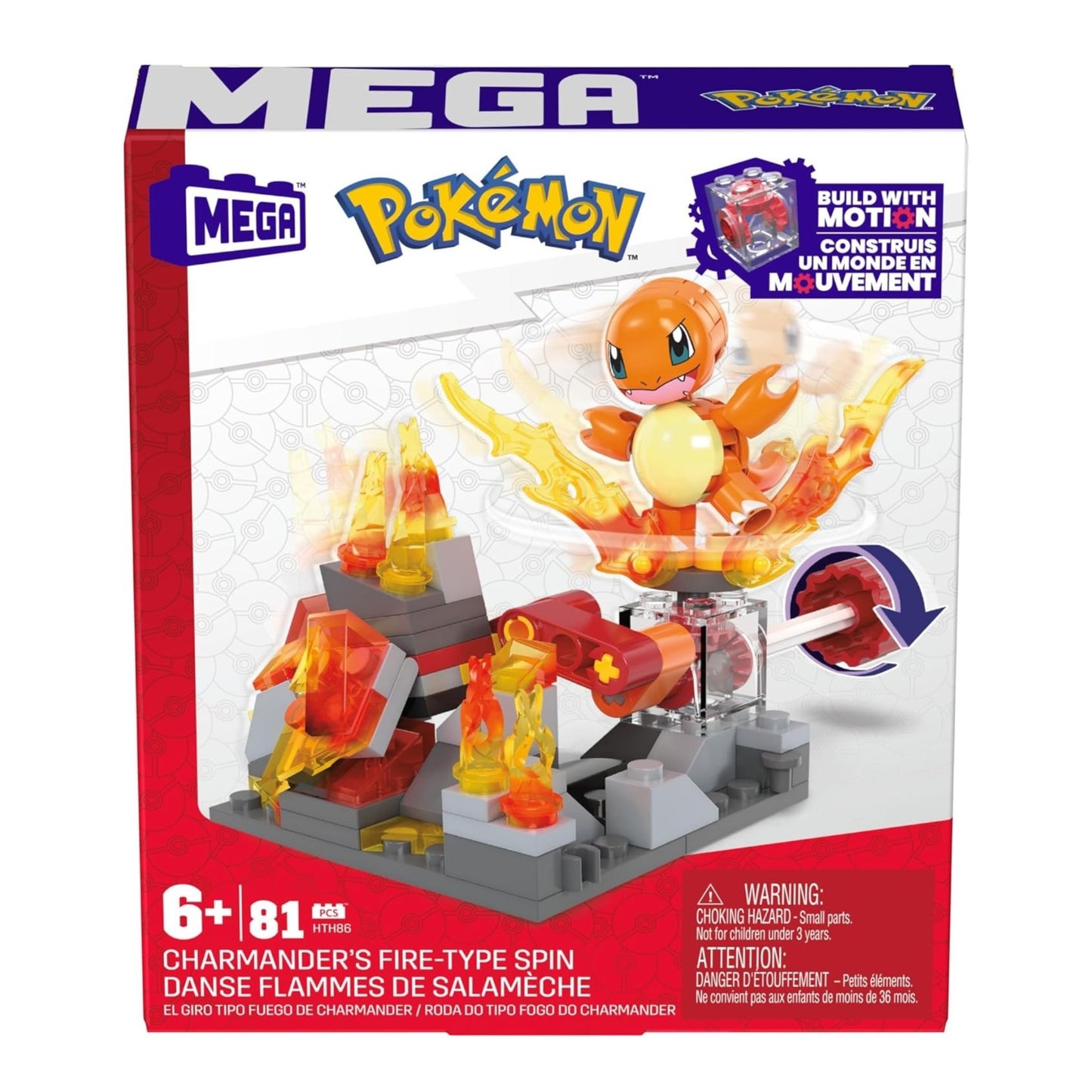 Mega Construx Pokémon Charmander's Fire-Type Spin