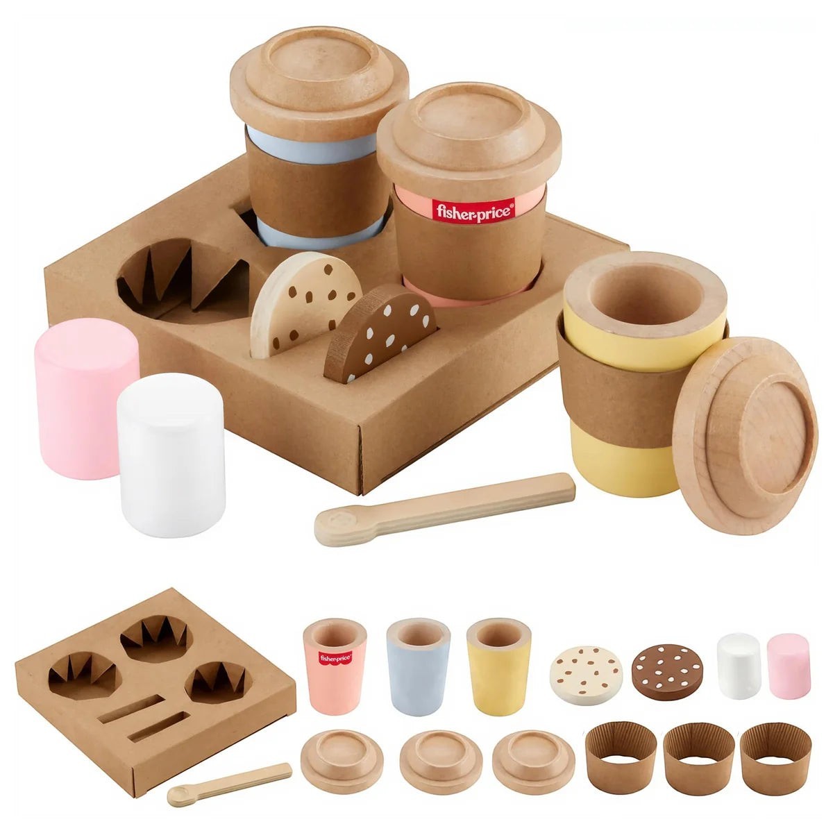 Fisher Price Wooden Coffee To Go Set