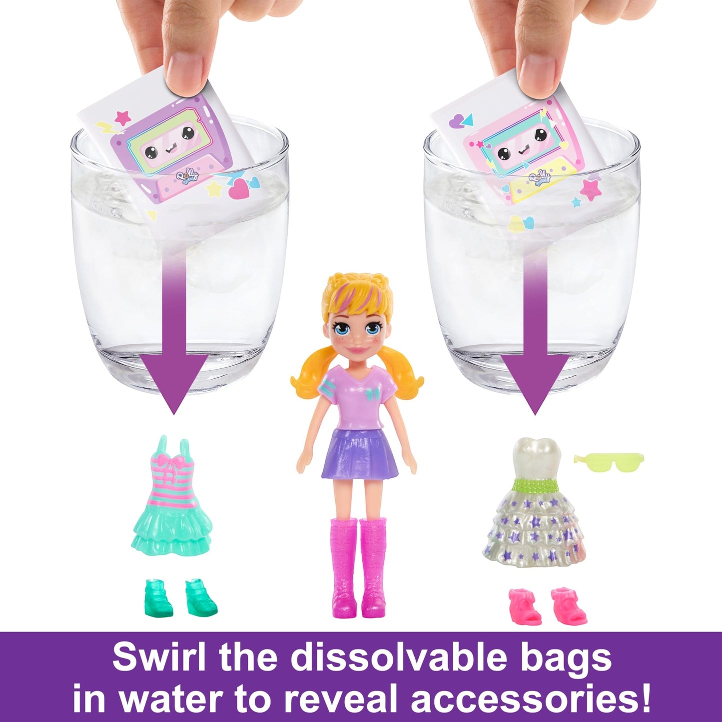 Polly Pocket Disco Dance Fashion Reveal Playser