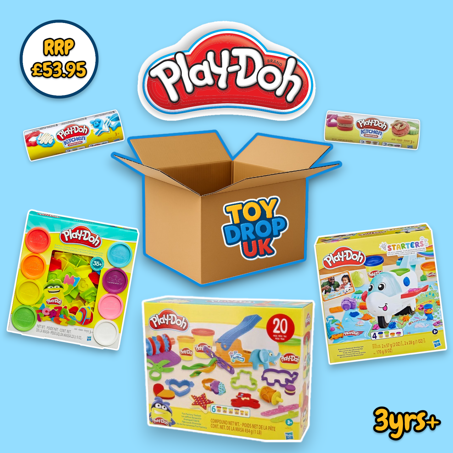 Play-Doh 5 Item Bundle Box inc. Playsets & Accessories RRP £53.95