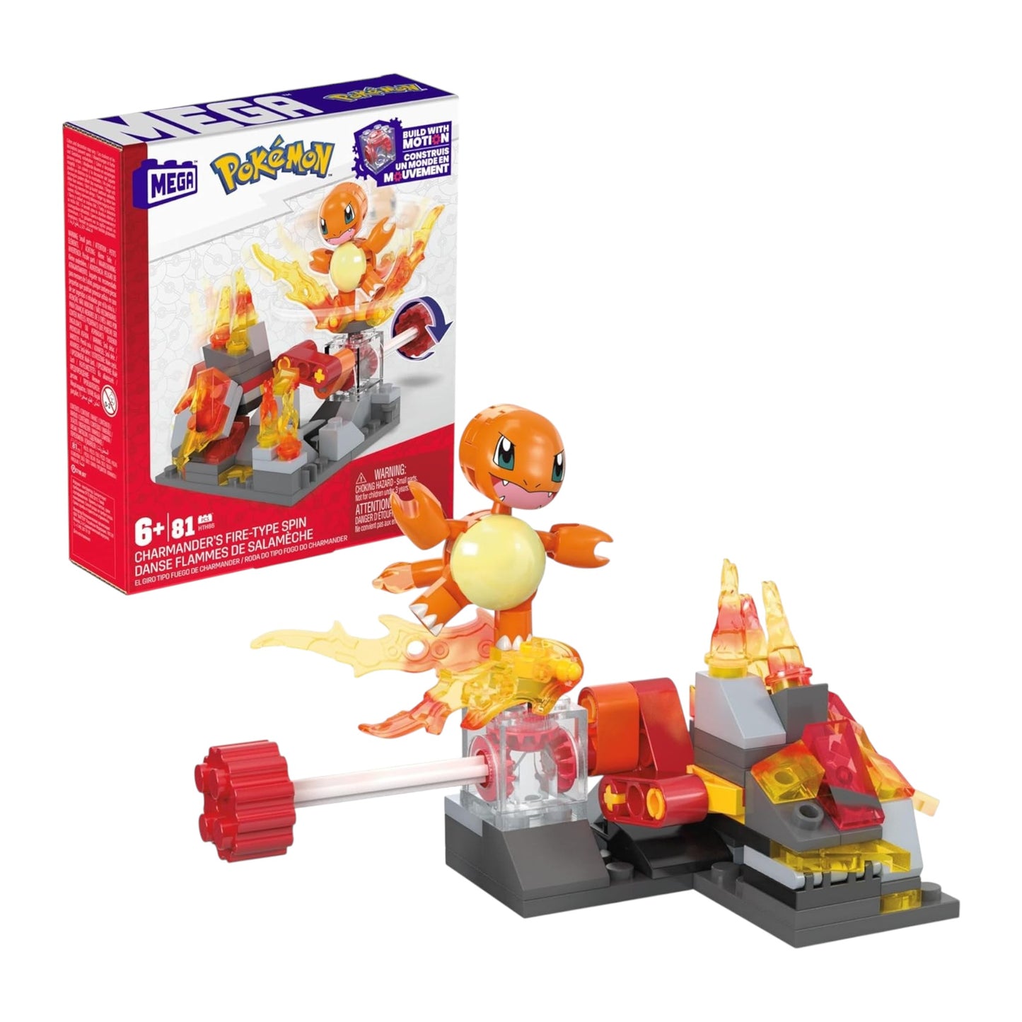 Mega Construx Pokémon Charmander's Fire-Type Spin